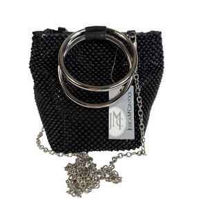 Gunne Sax by Jessica McClintock Gwen Ball Mesh Ring Black Wristlet Purse